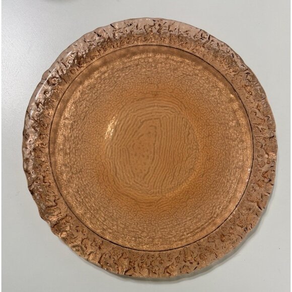 Fire and Light 14" Copper Moonstone platter Charger Orange Peach - Picture 1 of 8